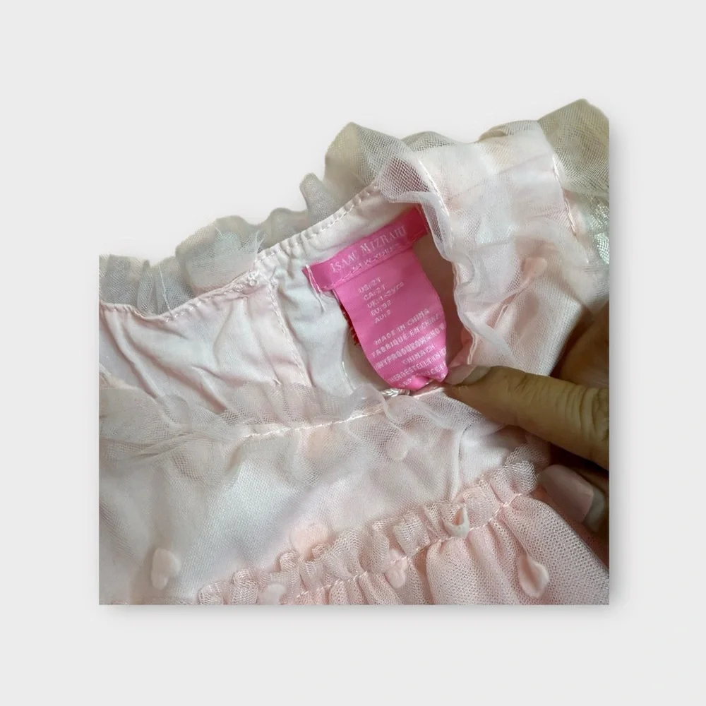 Isaac Mizrahi Heart Pattern Pink Tulle Dress
